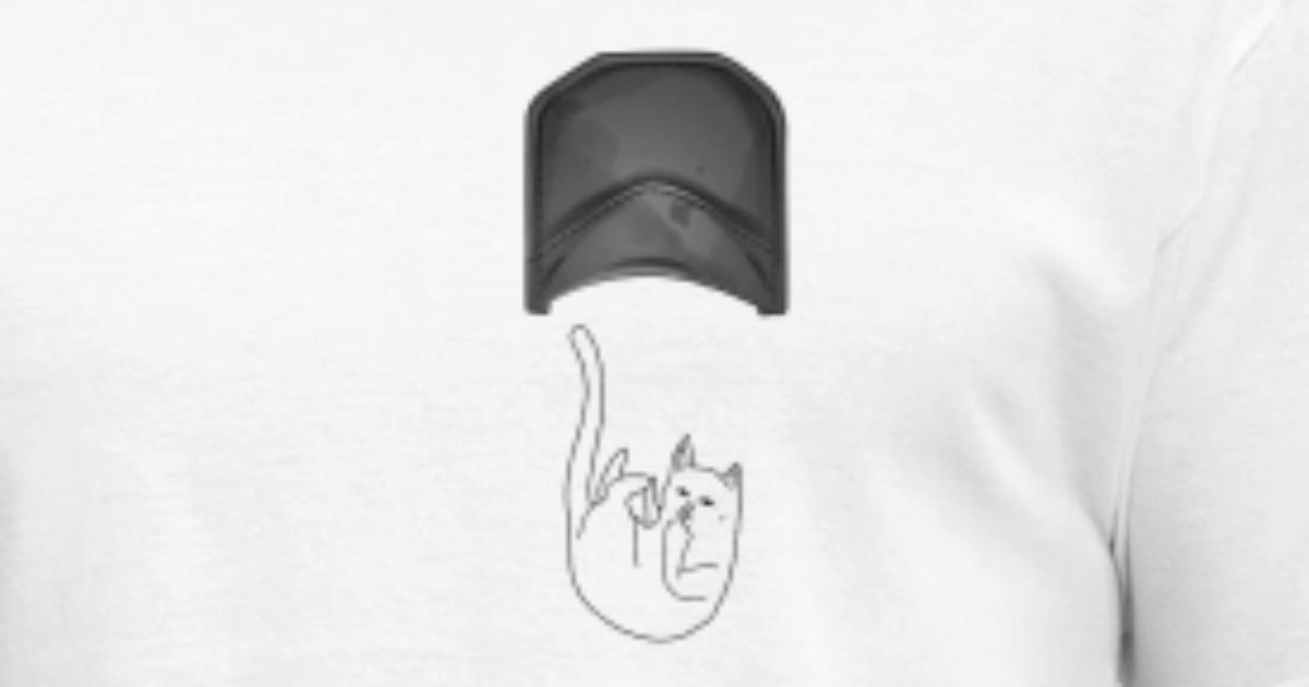 Cat Pocket Middle Finger Up' Men's T 